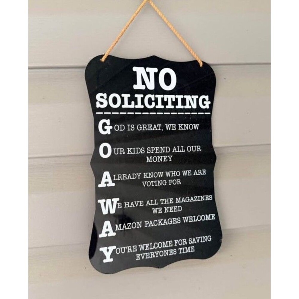 Unbranded No Soliciting Sign for Home and Business, Do Not Ring The Bell 12x8